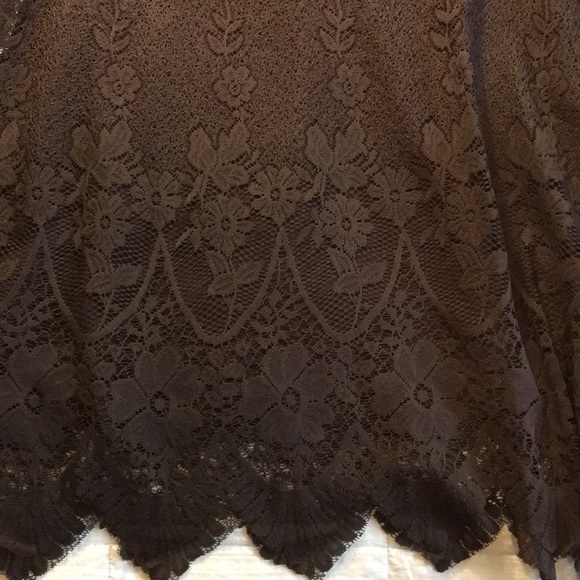 LAST CHANCE $5 SALE Dark Chocolate Lace Blouse - Picture 8 of 9